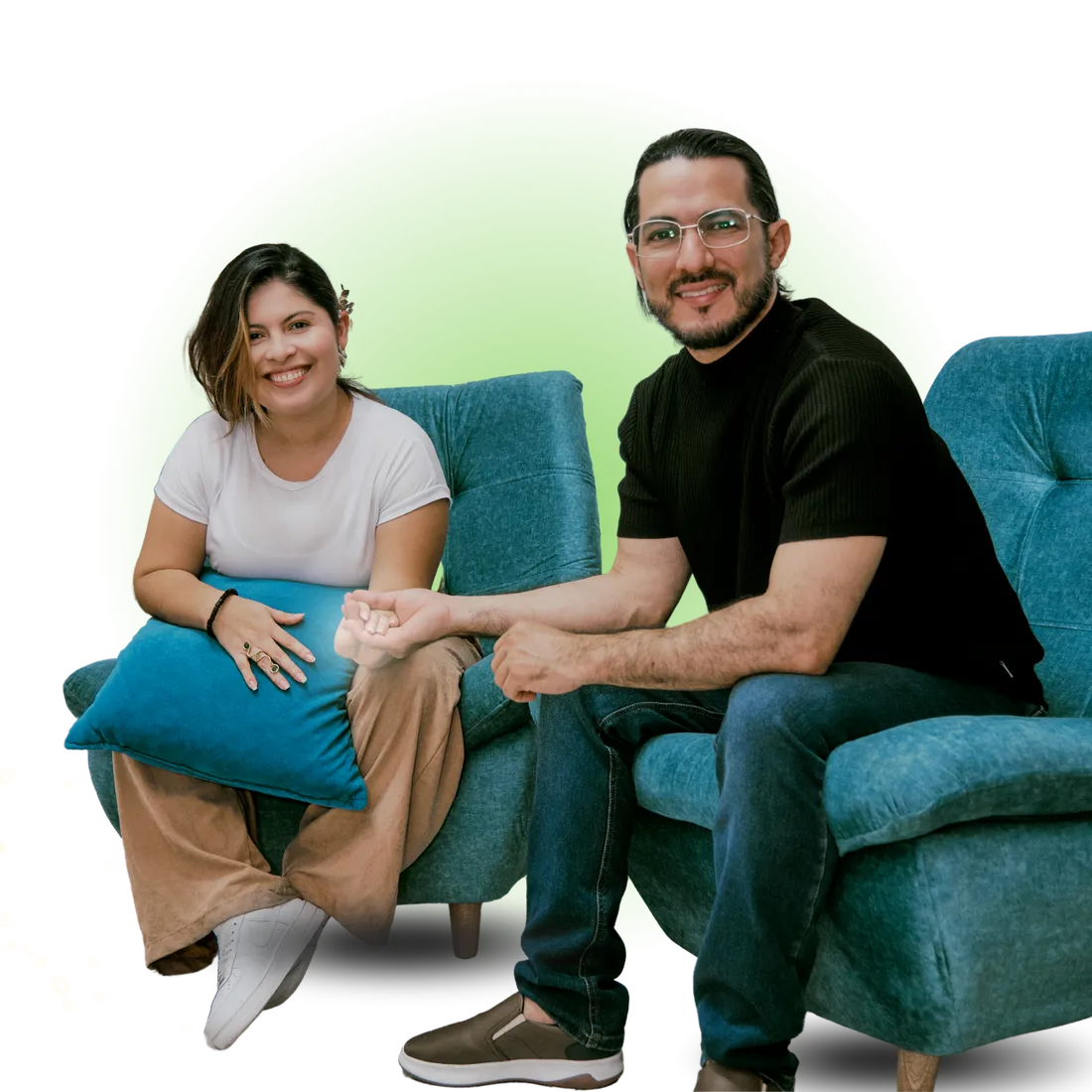 María Erazo y Wilson Restrepo, terapeutas fundadores de Wayku Terapia Integral